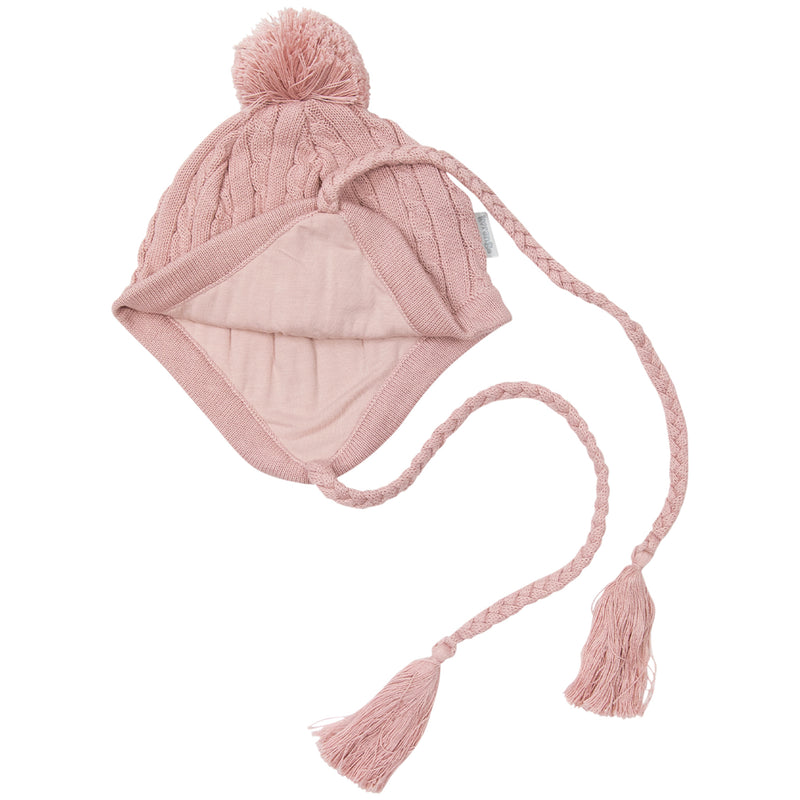 Cable Knit Beanie - Pink