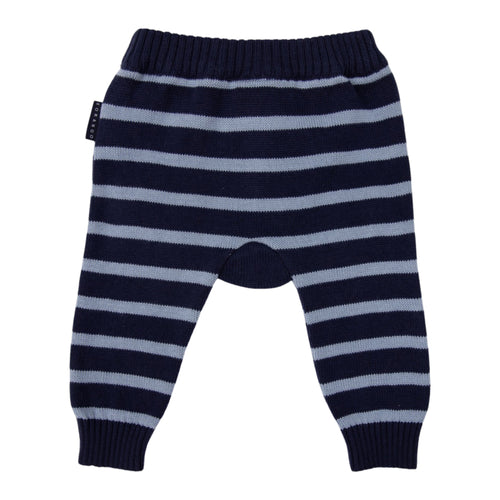 Striped Knit Legging - Navy Stripe