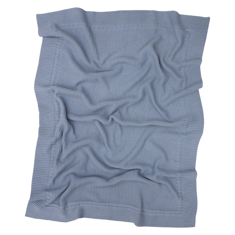 Plush Knit Blanket - Blue