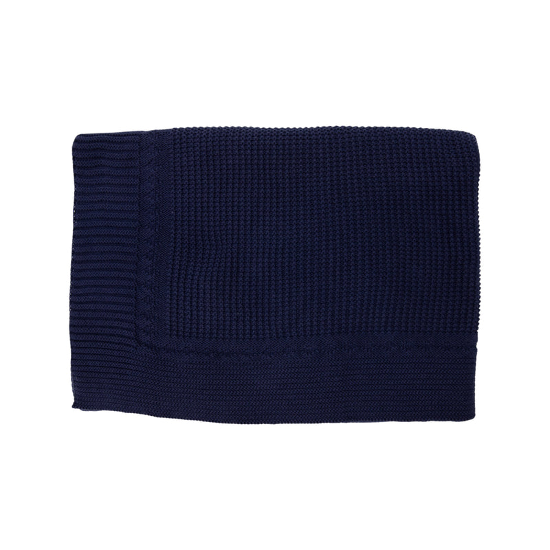 Plush Knit Blanket - Navy