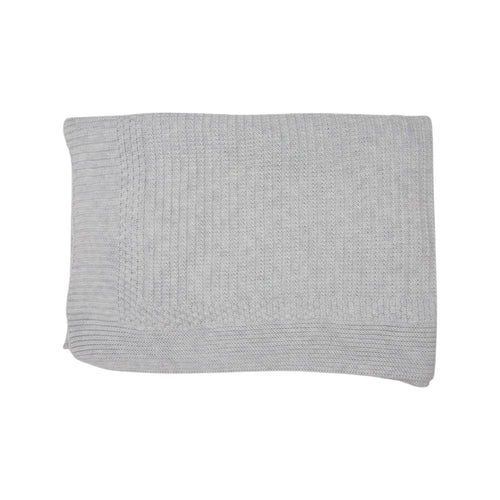 Knit Blanket - Grey Marle