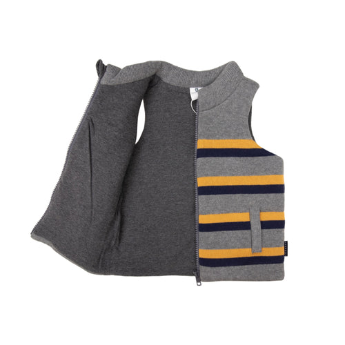 Padded Knit Vest - Charcoal