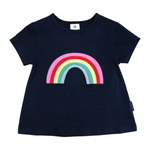 Rainbow Swing Top - Navy