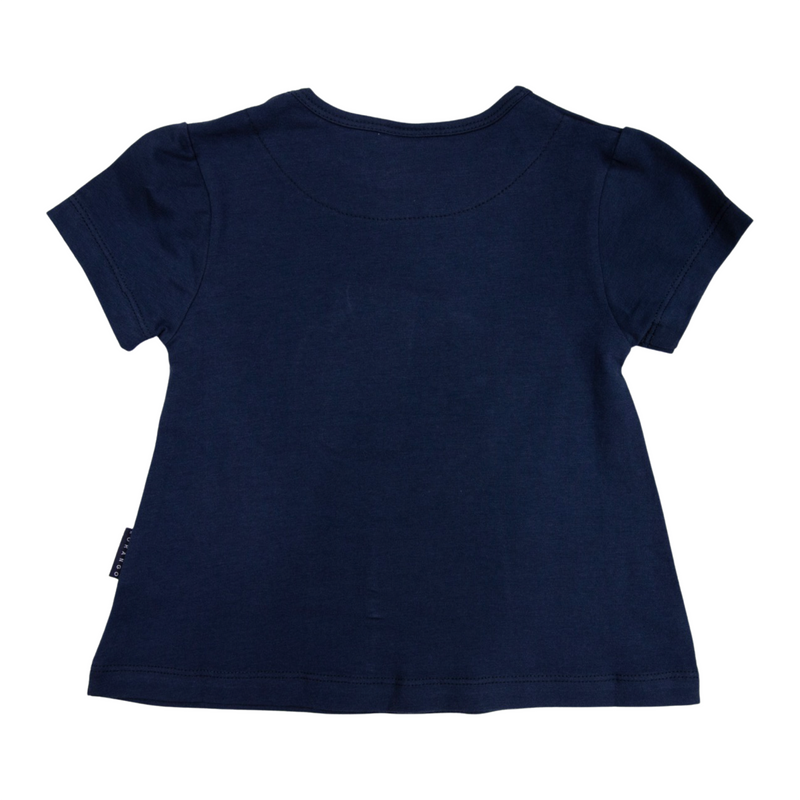 Strawberry Applique Swing Top - Navy