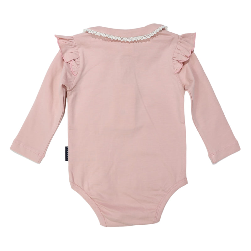 Collared Bodysuit - Dusty Pink