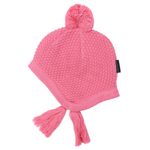 Textured Knit Beanie - Hot Pink