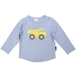 Long Sleeve Top with Truck Applique - Blue