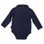 Henley Collared Bodysuit - Navy