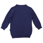 Pink Macaw Long Sweater - Navy