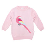Pink Macaw Long Sweater - Pink