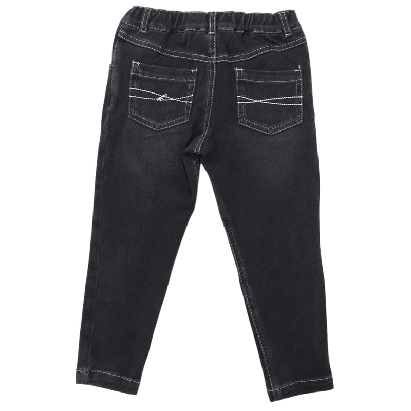 Stretch Jean with Adjustable Waist - Charcoal