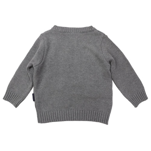 Pattern Knit Sweater - Charcoal