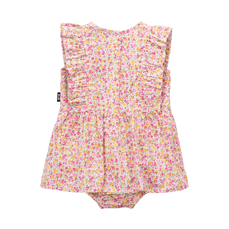 Pink Ditsy Floral Baby Dress