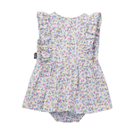 Purple Ditsy Floral Baby Dress
