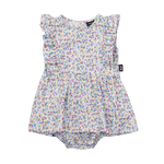 Purple Ditsy Floral Baby Dress