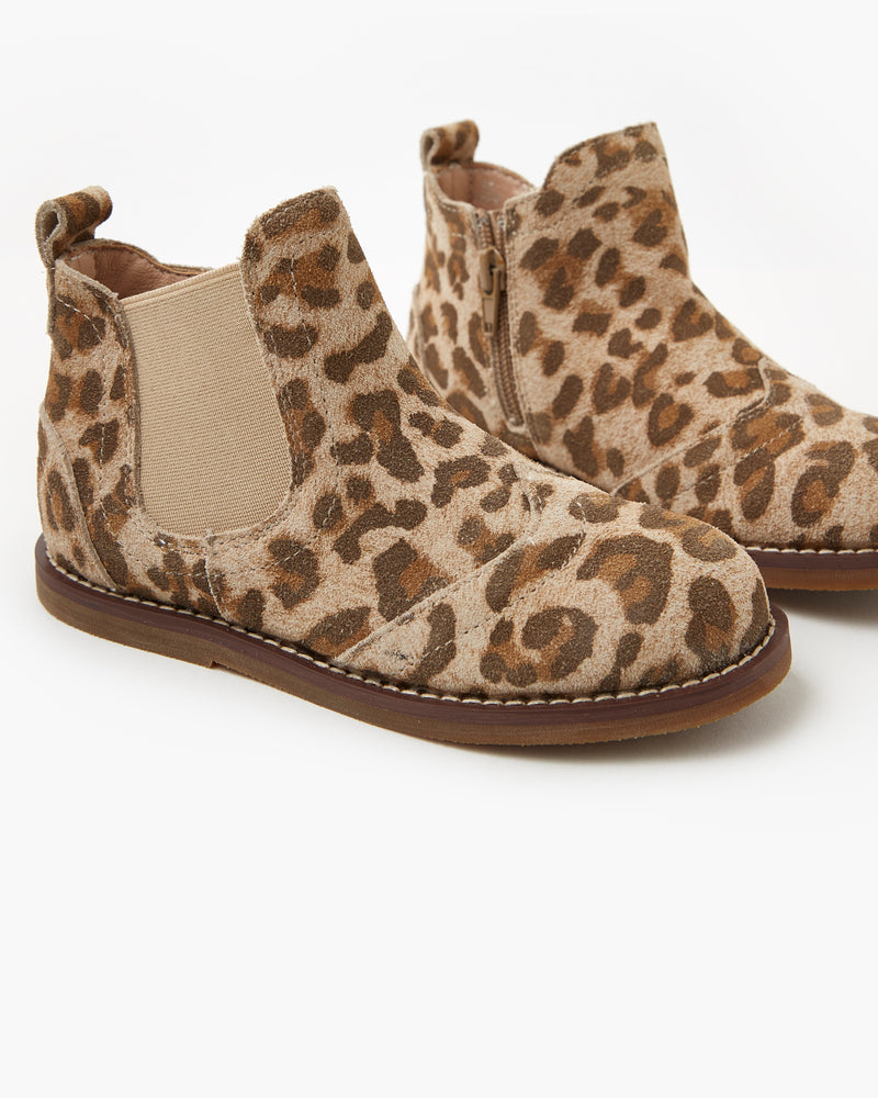 Burrow Suede Boot - Ivory Leopard