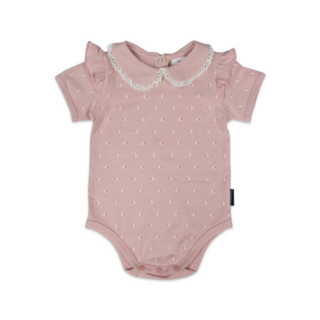 Number Swan Collared Bodysuit - Dusty Pink