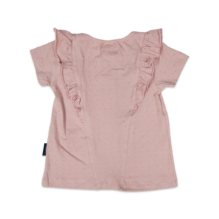 Spot of Gold Frill Top - Pale Pink