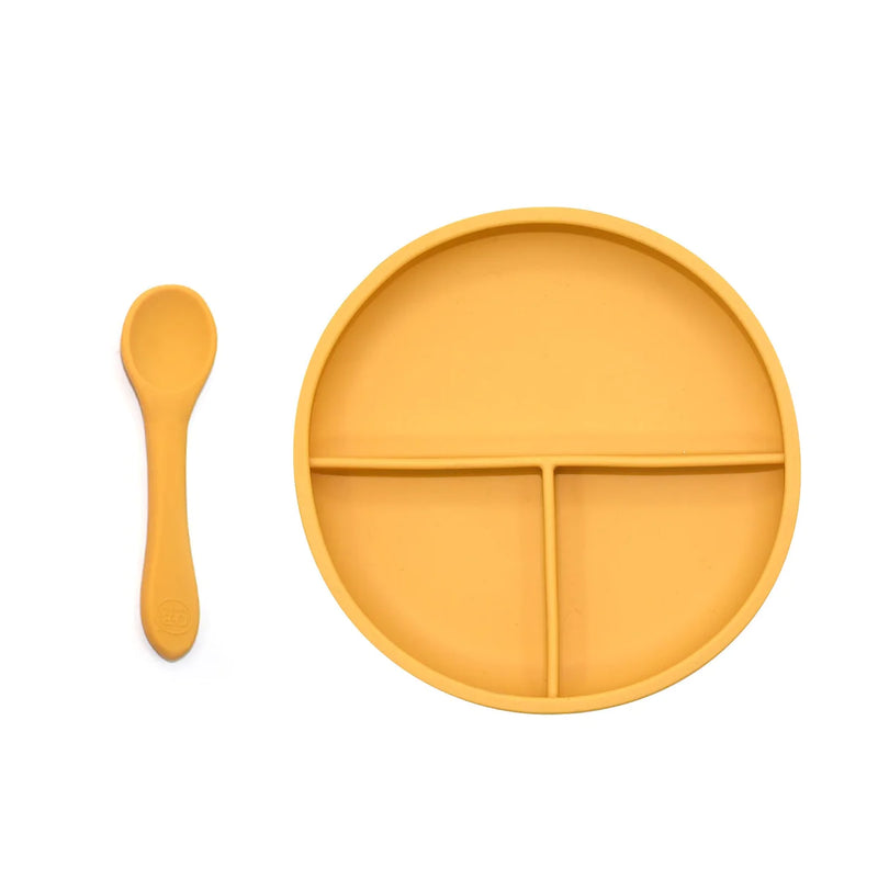 Divider Plate & Spoon Set - Mango