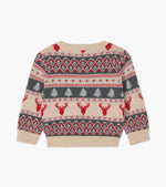 Fair Isle Stags V Neck Sweater