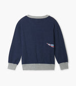 Plaid T-Rex V-Neck Sweater