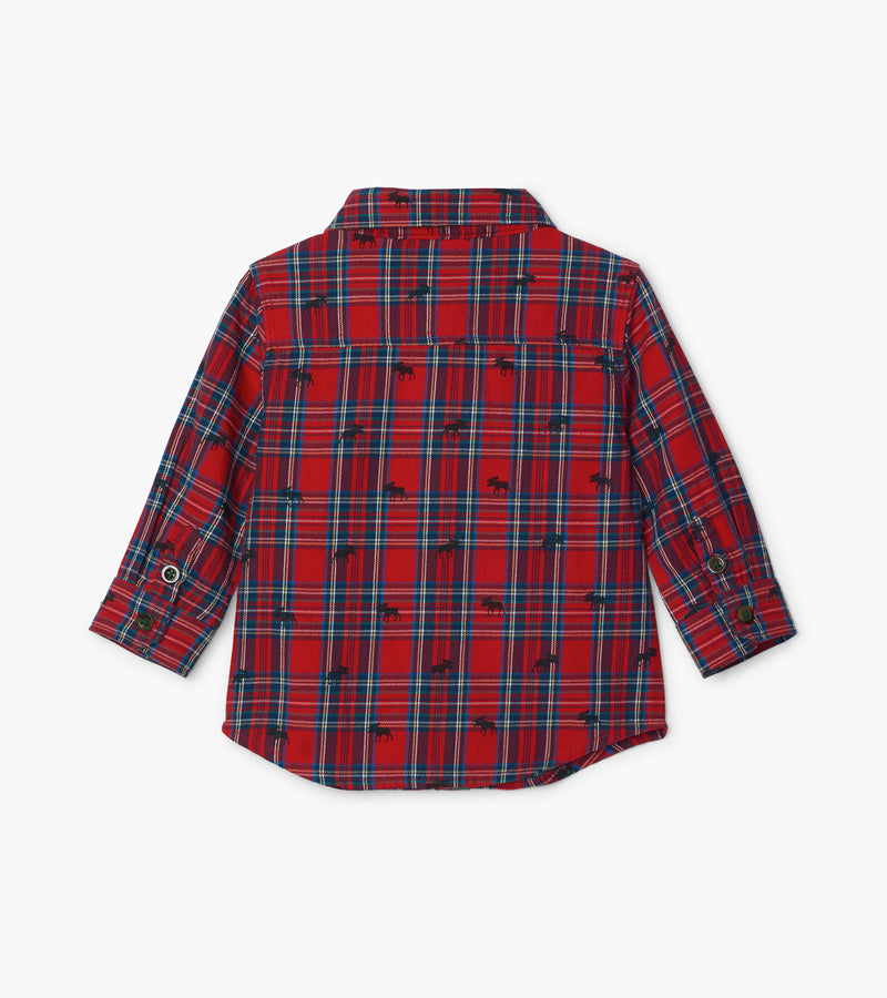 Holiday Plaid Moose Shirt