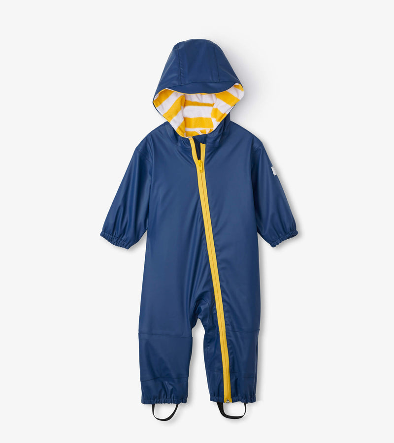 Baby All in One Raincoat - Navy