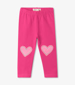 Magenta Hearts Baby Leggings