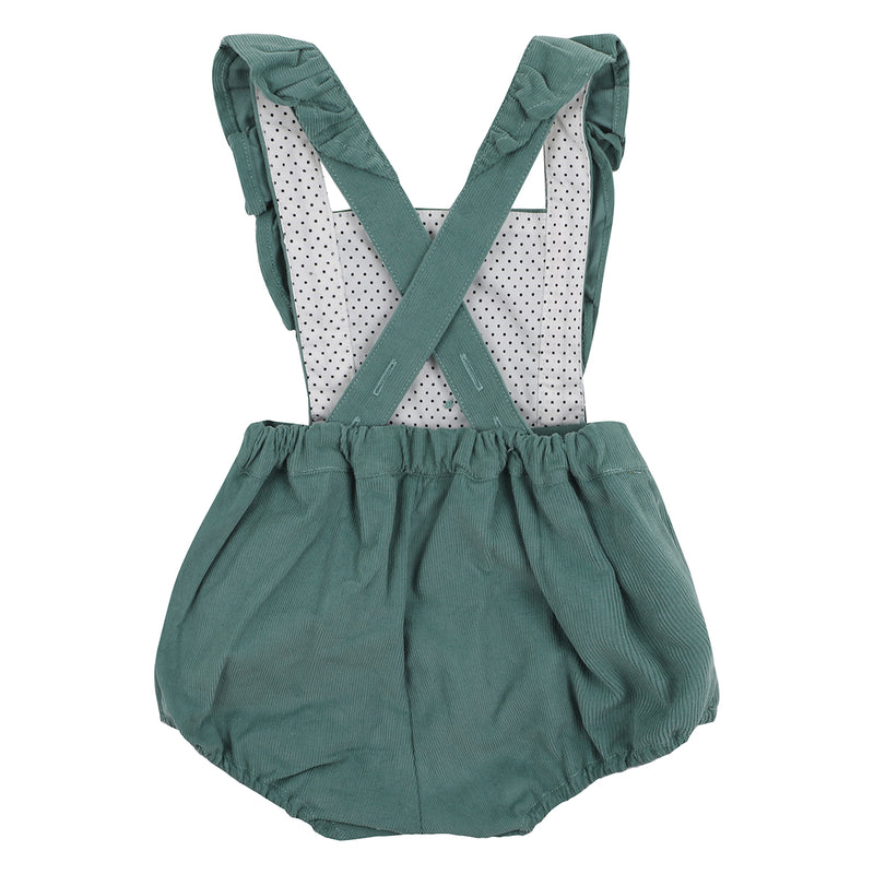 Frill Front Playsuit - Green