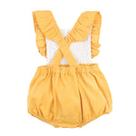 Frill Front Playsuit - Mustard