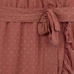 Winnie Long Sleeve Wrap Dress - Cinnamon