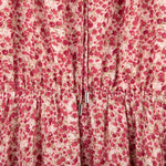 Caitlin Long Sleeve Floral Frill Dress - Rose Pink