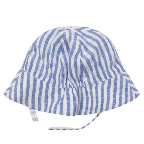 Linen Bucket Hat - Seaside Stripe