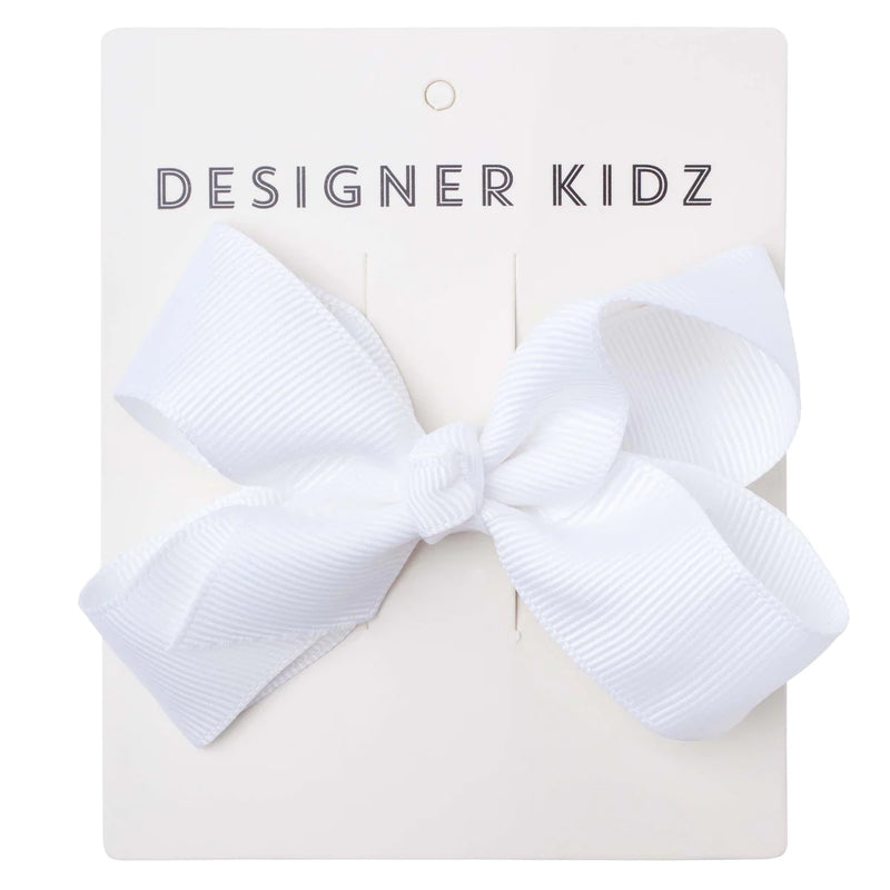 Bow Hair Clip - White