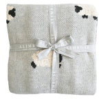 Organic Baby Blanket "Baa Baa" - Grey