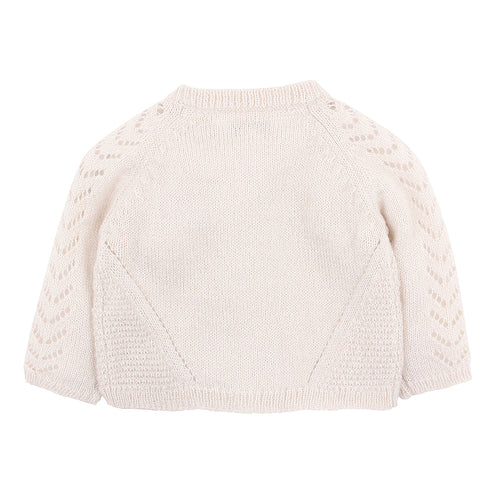 Wool Blend Knit Cardigan - Oat Marl