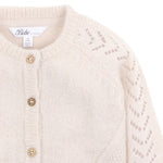 Wool Blend Knit Cardigan - Oat Marl