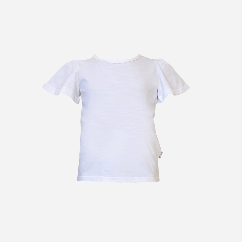 Frill Sleeve Top - White