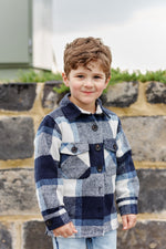 Navy Check Overshirt