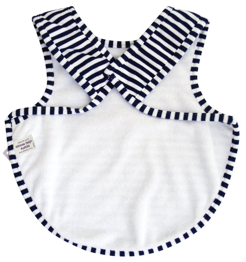 Bib - Arm holes back fastening - Navy