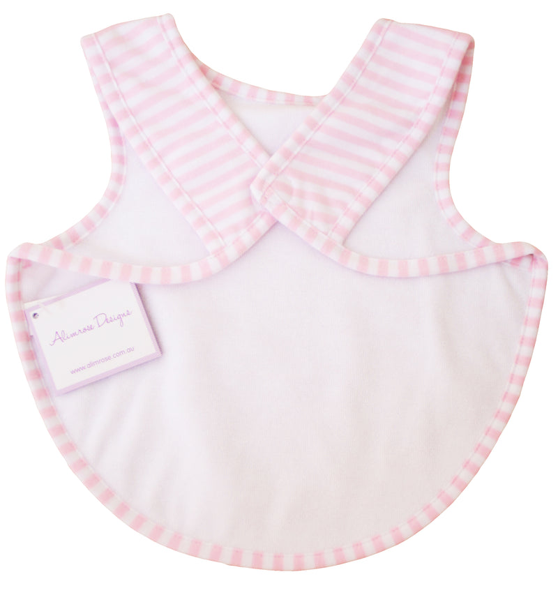 Bib - Arm holes back fastening - Pink
