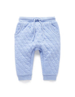 Quilted Track Pants - Frozen Melange