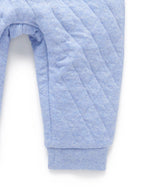 Quilted Track Pants - Frozen Melange