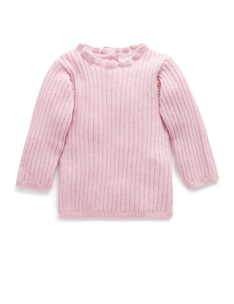 Fine Rib Jumper - Dusk Melange