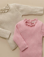 Fine Rib Jumper - Cloud Melange