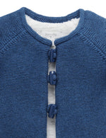 Cosy Lined Cardigan - Steel Melange