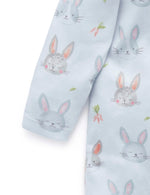 Bunny Friends Zip Growsuit - Blue