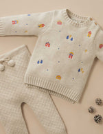 Textured Knit Leggings - Cloud Melange