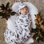 Baby Jersey Wrap & Beanie Set - Quill