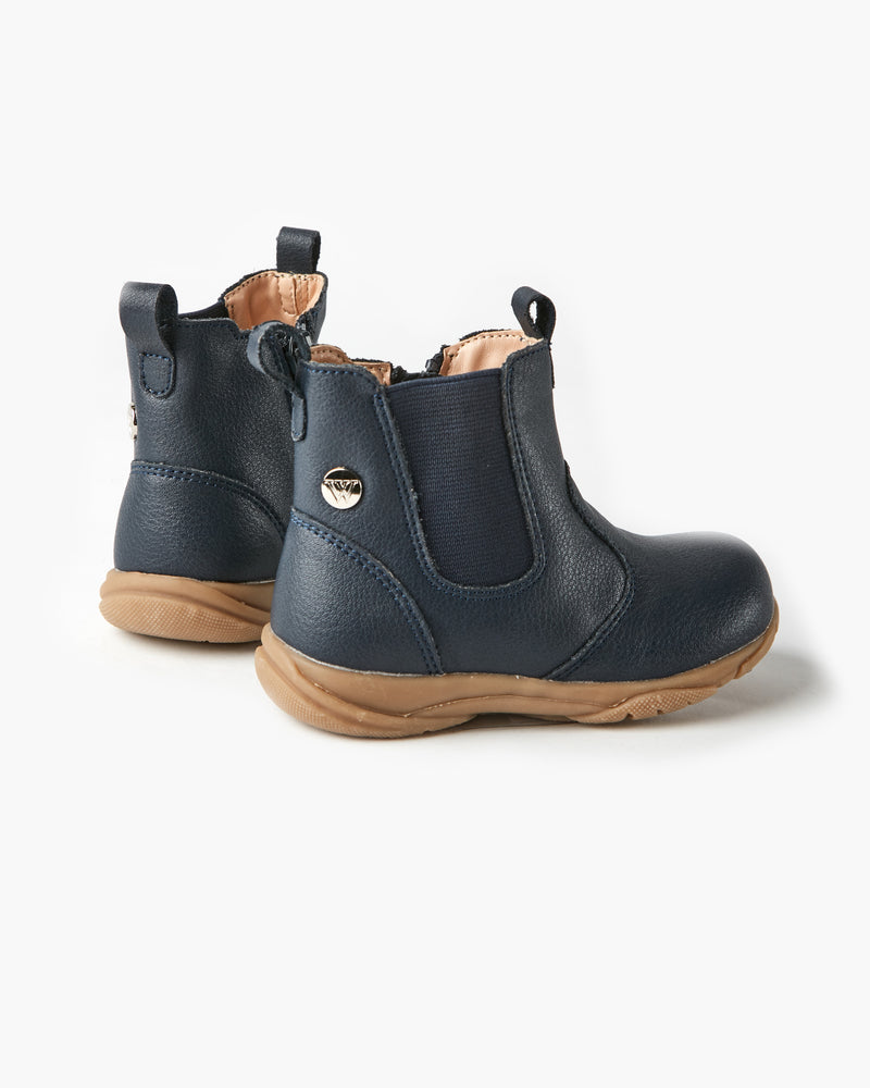 Rodeo Leather Boot - Navy